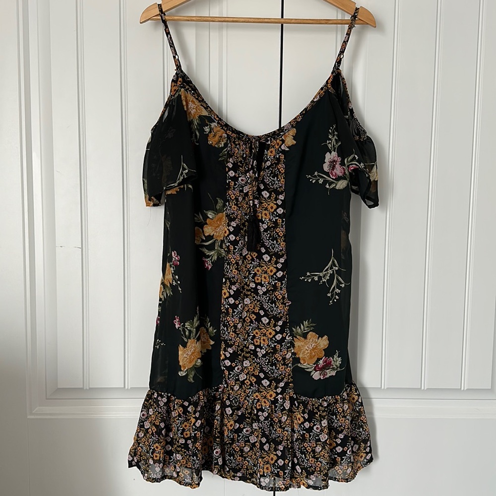 Floral Cold Shoulder Dress